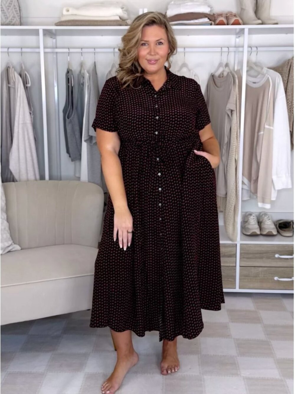 J.Crew Cinch Waist Button down maxi dress